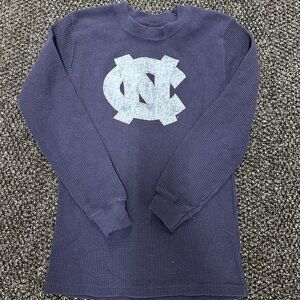 North Carolina Tar Heels Reebok Long Sleeve Shirt Size 10-12 Blue